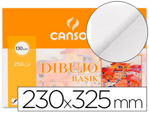 Papel de desenho basik 23x32.5 130 gr sem esquadria , Canson , 17401 , 8422714007373